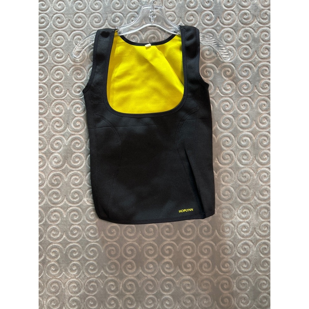 HOPLYNN Sauna Suit Tank Top Women's Workout Slimming Vest Shirt‎ Black Size M